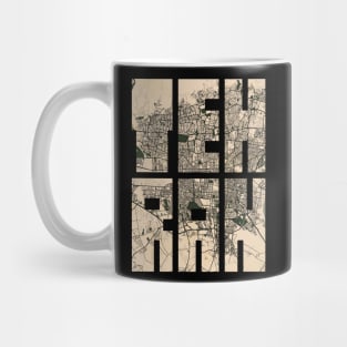 Tehran, Iran City Map - Vintage Mug